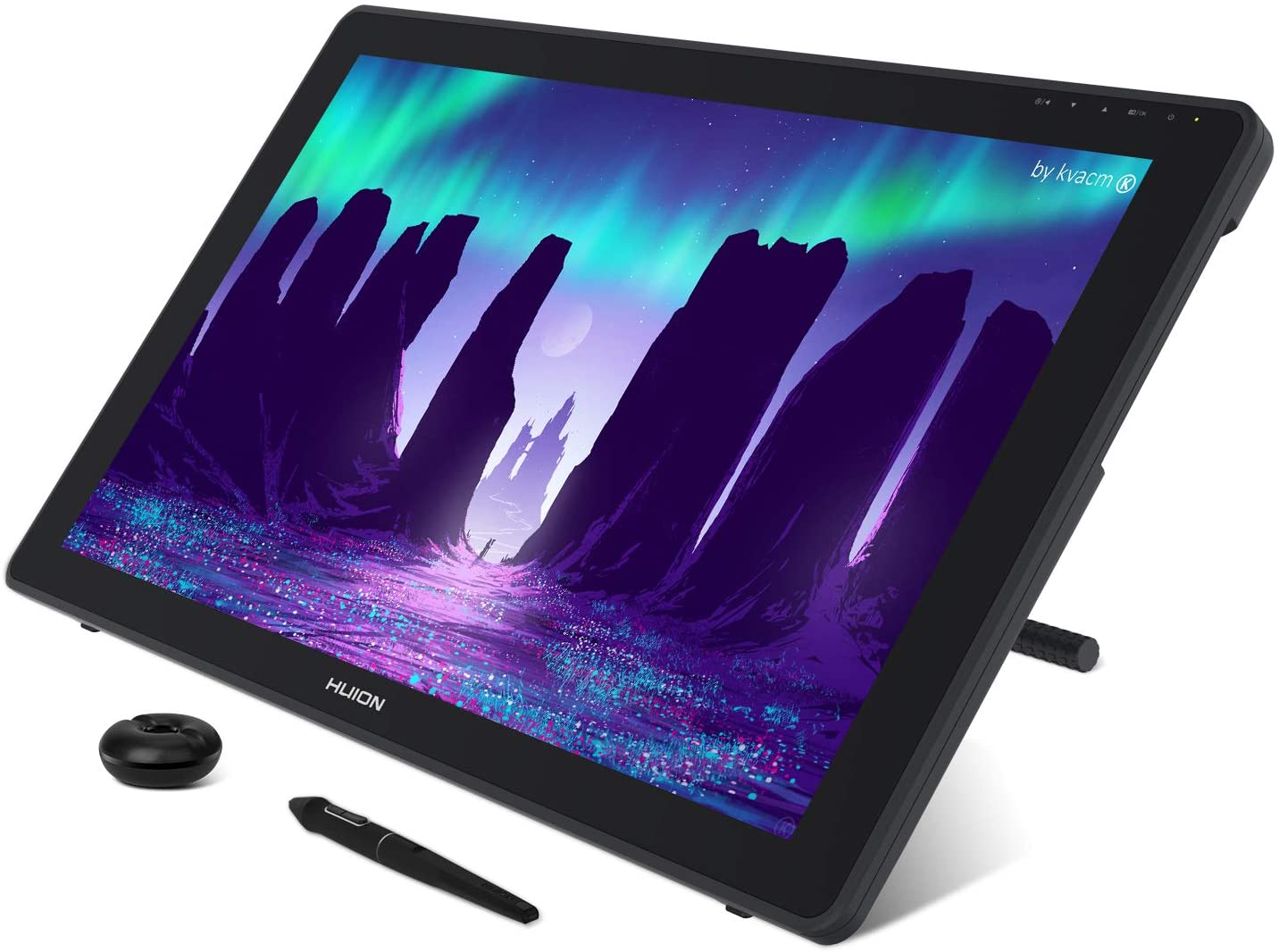 Photo 1 of 2020 HUION KAMVAS 22 Graphics Drawing Tablet with Screen Android Support BatteryFree Stylus 8192 Pen Pressure Tilt Adjustable Stand  215inch


tested powers on