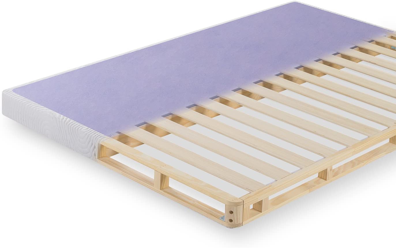 Photo 1 of Zinus Edgar 4 Inch Wood Box Spring  Mattress Foundation  Sturdy Wood Structure  Low Profile  Easy Assembly Twin