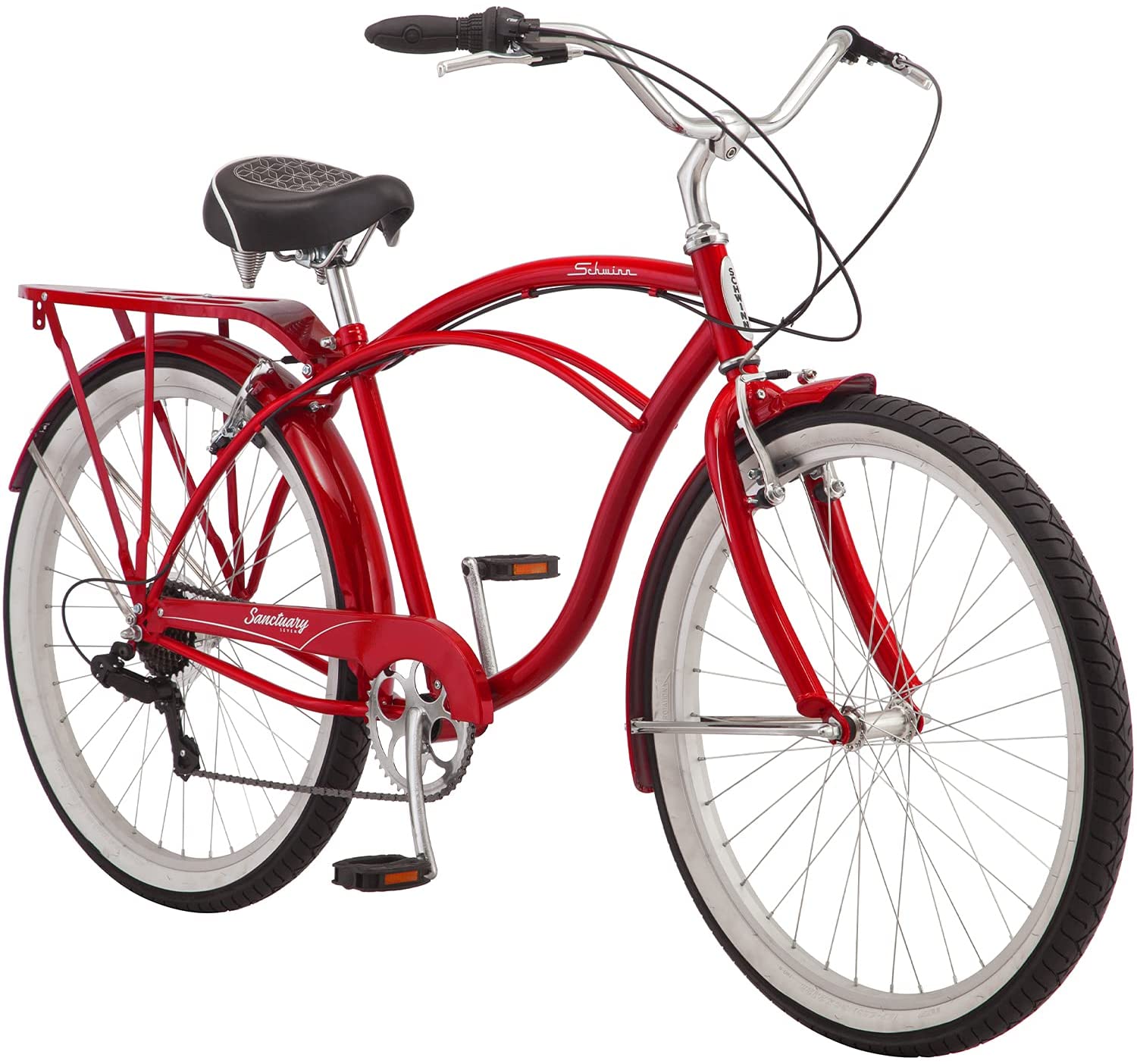 Photo 1 of Schwinn Sanctuary 7 Comfort Cruiser Bike Featuring RetroStyled 18InchMedium Steel StepOver Frame and 7Speed Drivetrain with Front and Rear Fenders 26 inch wheels