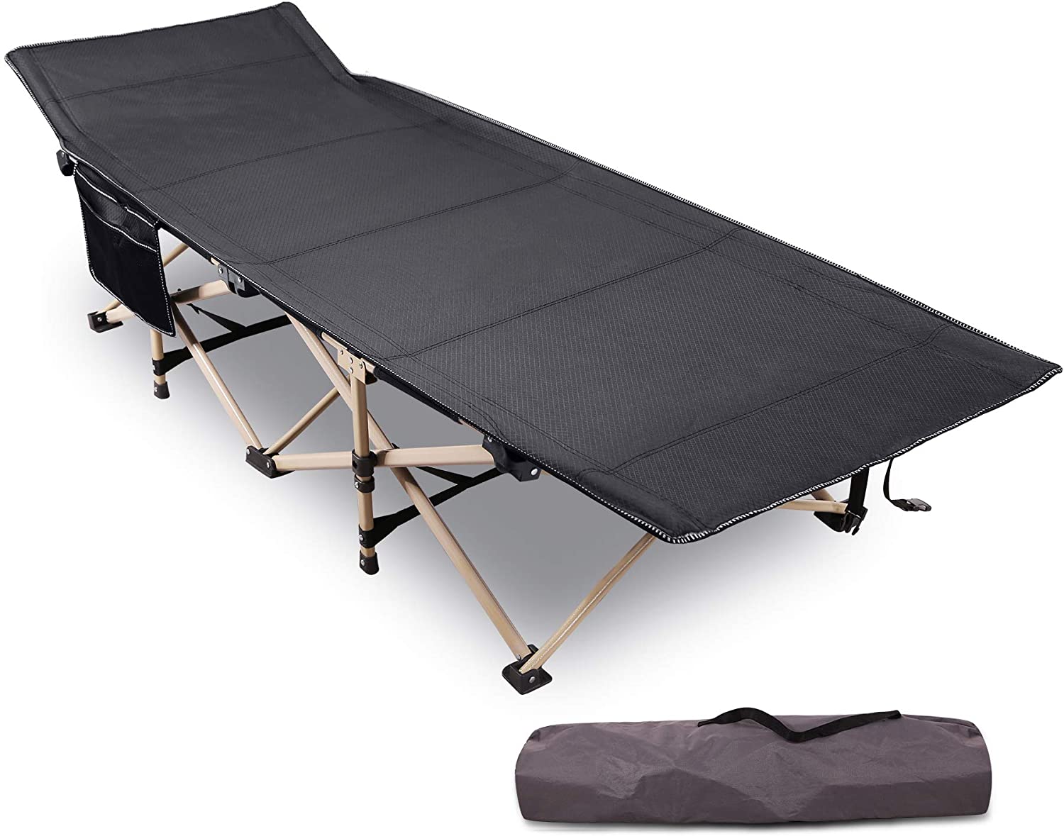 Photo 1 of REDCAMP Folding Camping Cots for Adults Heavy Duty 28  33 Extra Wide Sturdy Portable Sleeping Cot for Camp Office Use Blue Gray Green