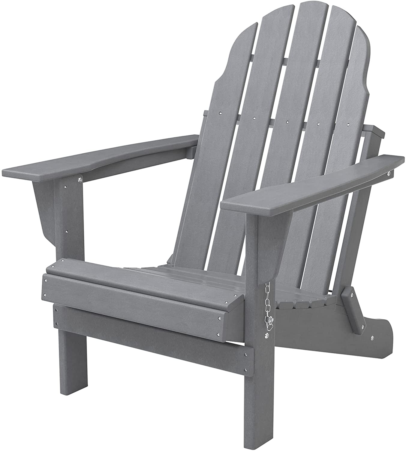 Photo 1 of PILITO Adirondack Chair Outdoor Folding Chairs Patio Lounge Chair Weather Resistant HDPE Material Perfect for Deck Garden Backyard  Lawn Furniture Fire Pit Porch Seating Gray