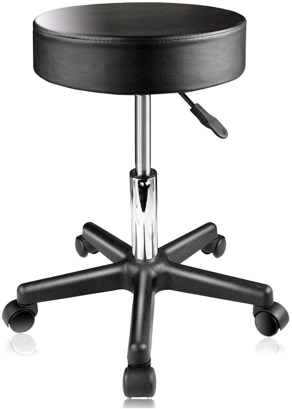 Photo 1 of PARTYSAVING Supportive Adjustable Hydraulic Rolling Swivel Stool for Massage and Salon Office Facial Spa Medical Tatoo Chair Cushion  Wheels  Extra Large APL1159