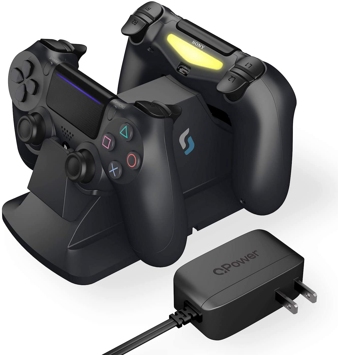 Photo 1 of Sliq Gaming PS4 Controller Charger Charging Station with QPower AC Adapter  Fully Charge 1 Hour  PlayStation 4