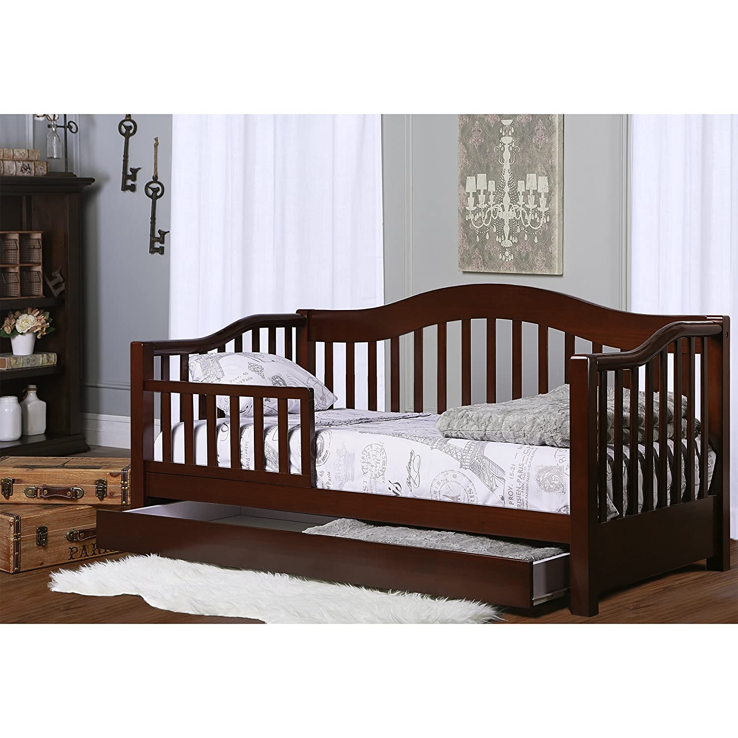Photo 1 of Dream On Me Toddler Day Bed in Espresso Greenguard Gold Certified