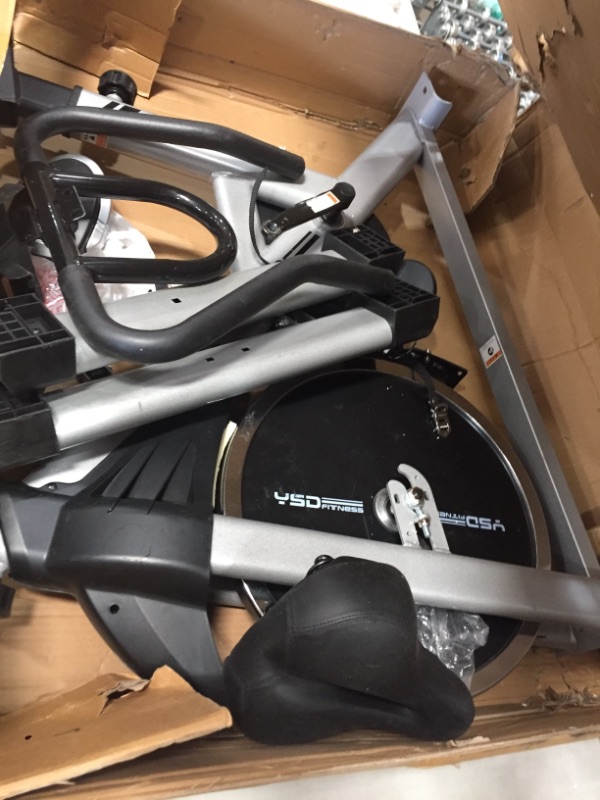 Photo 2 of YOSUDA Indoor Cycling Bike Stationary  Cycle Bike with Ipad Mount Comfortable Seat Cushion Gray PARTS ONLY