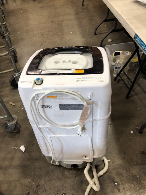 Photo 1 of BLACK  DECKER 09 cubic foot compact portable washer clothes washing machine White Minor damage