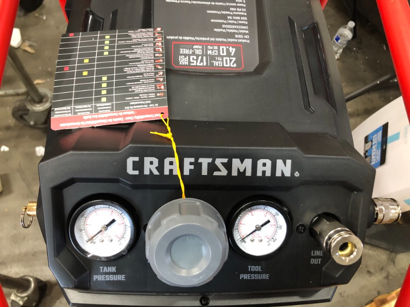 Photo 4 of Craftsman 20 gal Vertical Portable Air Compressor 175 psi 18 hp