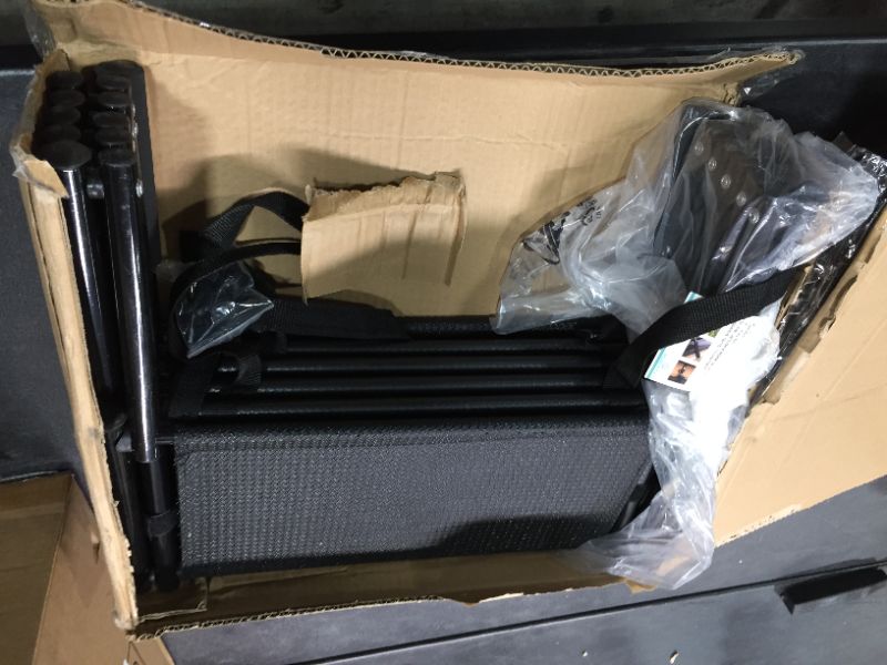 Photo 2 of maxpama Premium Nonslip Dog Car Steps5 Steps for SUV TrucksCouch and High Beds  Durable Metal Frame Supports up to 150 Lbs  Lightweight Folding Pet Ladder Ramp for Indoor Outdoor Use