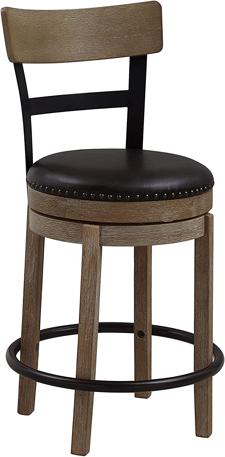 Photo 1 of Ball  Cast Swivel Counter Height Barstool 24 Inch Seat Height Light Brown Set of 1