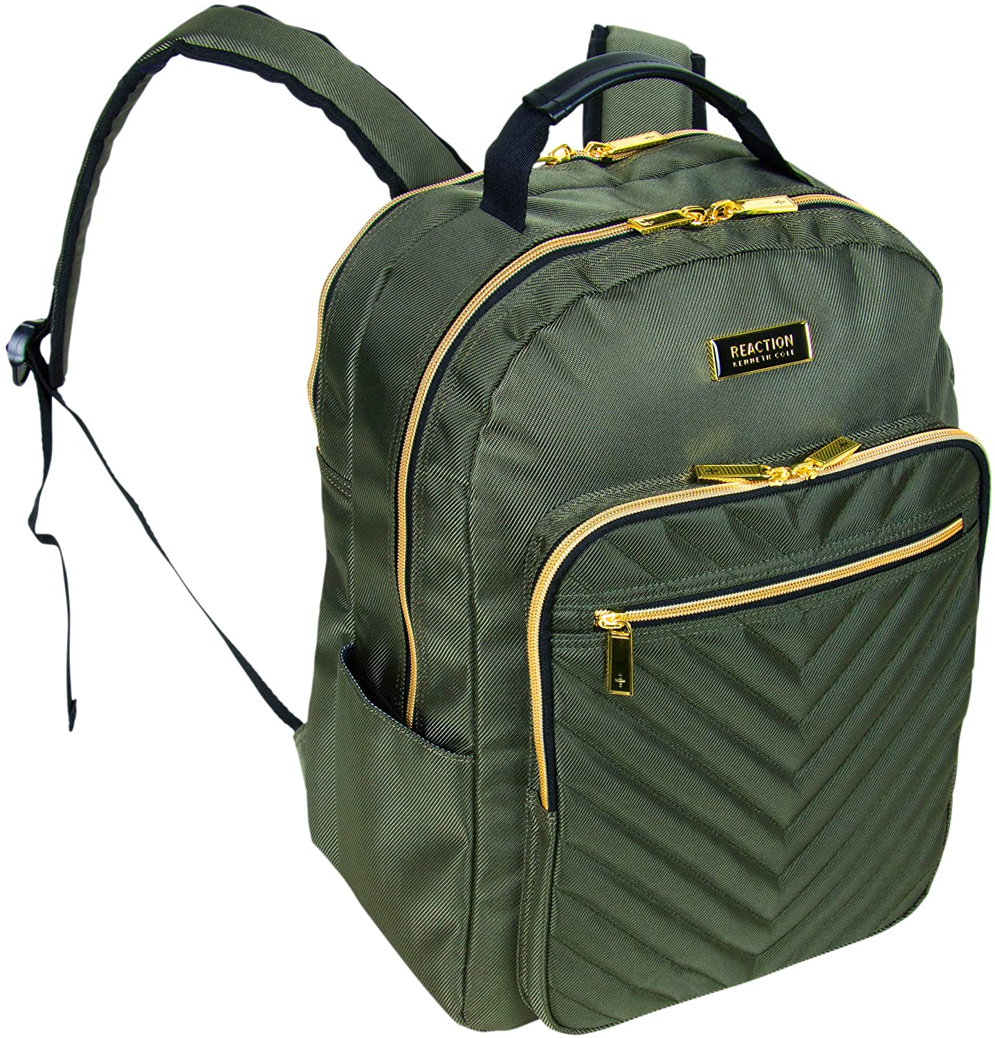 Photo 1 of Kenneth Cole Reaction Womens Chelsea Backpack Chevron Quilted 15Inch Laptop  Tablet Fashion Bookbag Daypack Olive Laptop