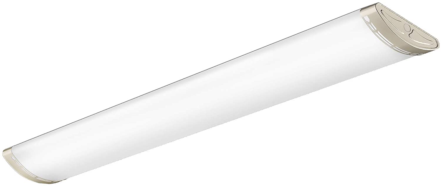 Photo 1 of Tycholite Dimmable 4FT LED Kitchen Puff Ceiling Lights 40W 4800LM 4000K 4 Foot LED Linear Fixture 48 Inch Flush Mount LED Wraparound Shop Light for Garage Office Fluorescent Tube Replacement