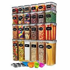 Photo 1 of 24 Pack Airtight Food Storage Container Set  BPA Free Clear Plastic Kitchen