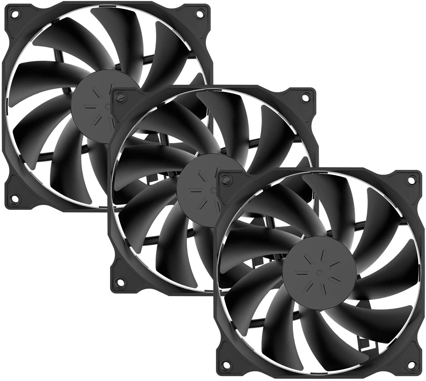 Photo 1 of uphere 3Pack Long Life Computer Case Fan 120mm Cooling Case Fan for Computer Cases Cooling12BK33