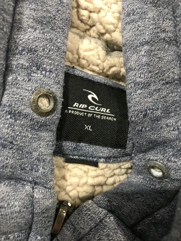 Photo 2 of mens rip curl zip up blue hoodie xl