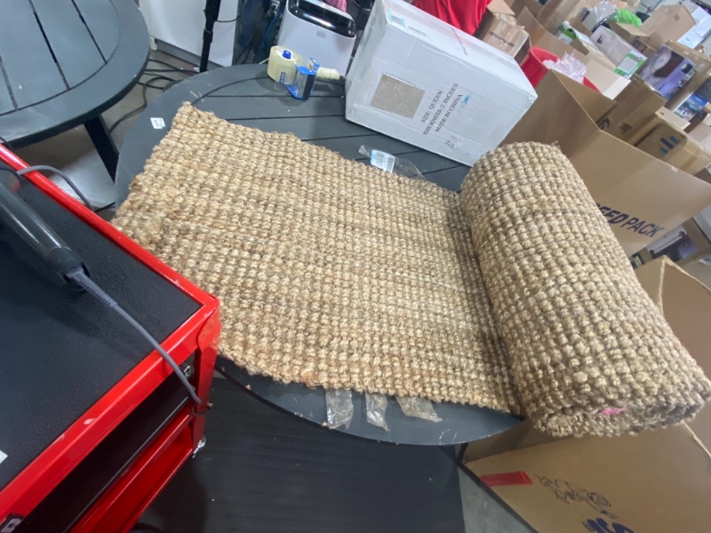 Photo 1 of brown woven carpet woven on both sides no grip unknown manufacture