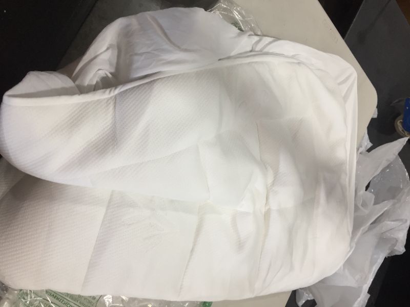 Photo 2 of Mattress Topper Twin 39x75 Quilted Down Alternative Anchor Band 4 Corner Elastic Protector Enhancer Extra Deep Fits 20 Inches Soft White Bed Cover Microfiber Twin 4 Corner