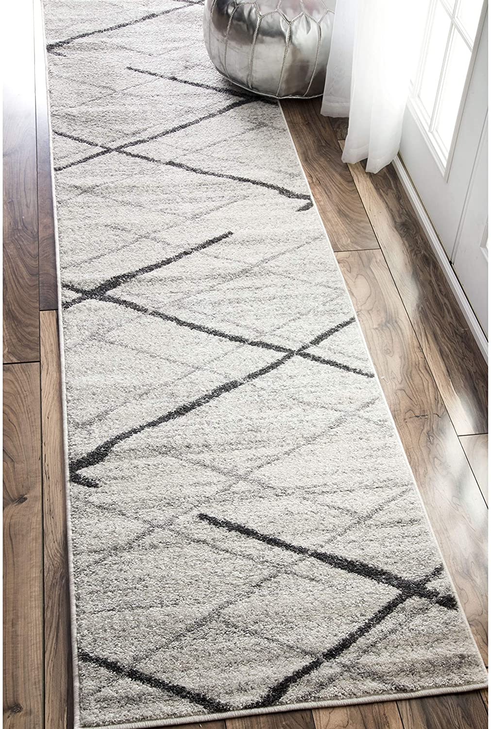 Photo 1 of nuLOOM Thigpen Contemporary Runner Rug 2 x 6 Grey