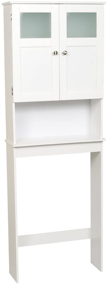 Photo 1 of Zenith Products White Wood Frosted Glass Window Spacesaver