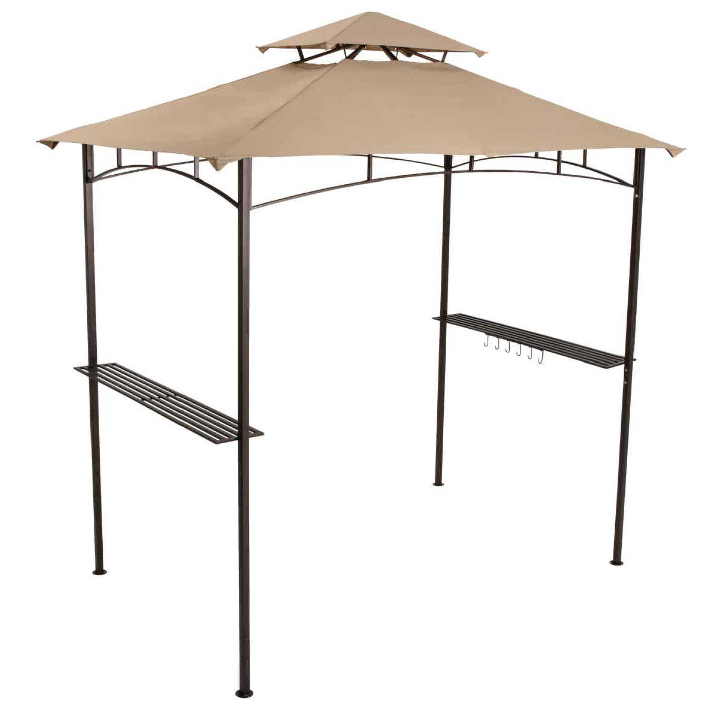 Photo 1 of Outdoor Expressions 78 Ft x 8 Ft Black  Gray Steel Grill Gazebo
