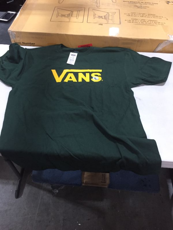 Photo 2 of Vans Mens Green Crew Neck Embedded Logo Short Sleeve T Shirt Size Large 0008 NWT