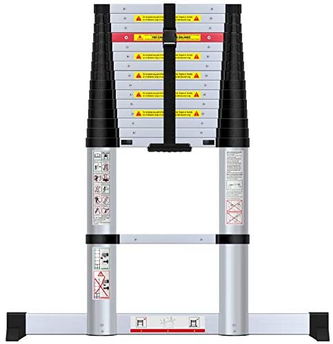 Photo 1 of WolfWise 155FT Aluminum Telescoping Ladder with Stabilizer Telescopic Extension Ladder 330 Pounds Capacity