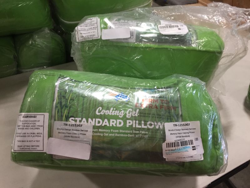 Photo 2 of Mindful Design Firm Memory Foam Pillow  Bamboo Derived Cover w Cooling Gel 2CTSTANDARD