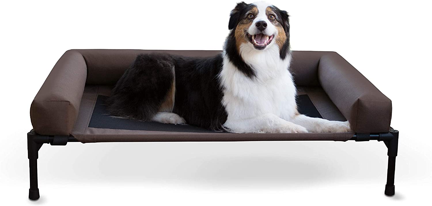 Photo 1 of KH PET PRODUCTS Original Bolster Pet Cot Elevated Pet Bed Chocolate LARTGE