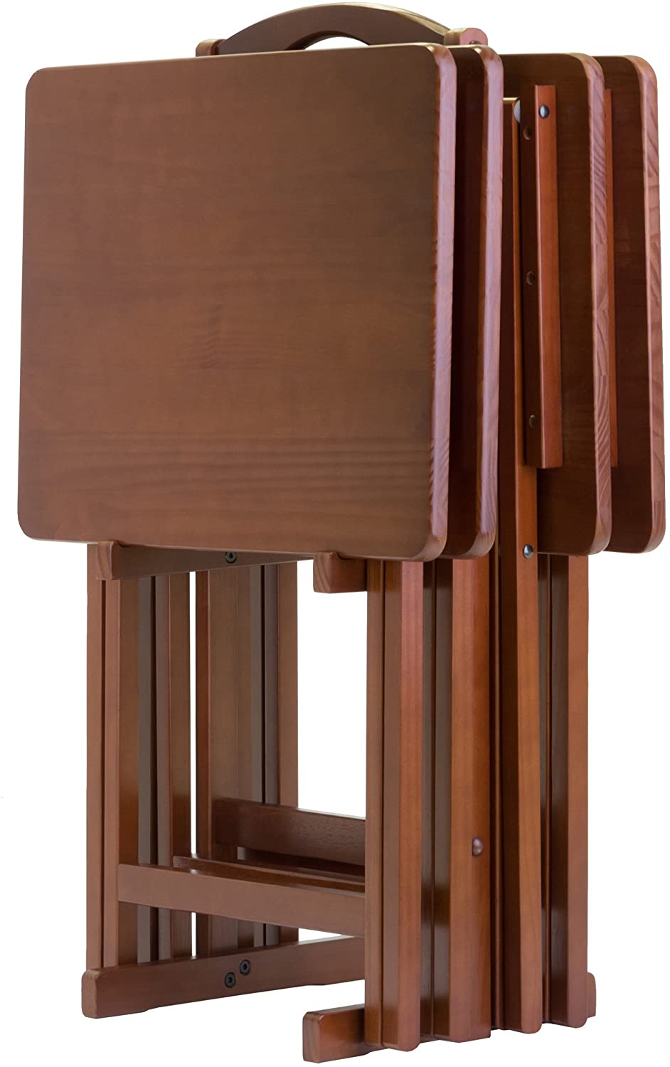 Photo 1 of 5PC Set Snack Table Walnut