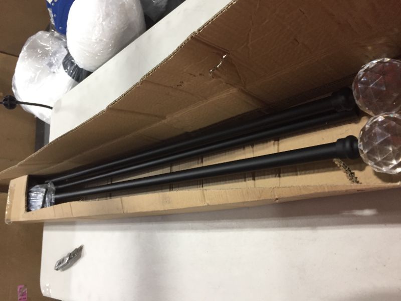 Photo 2 of Exclusive Home Curtains Crystal Ball Double Curtain Rod and Finial Set
