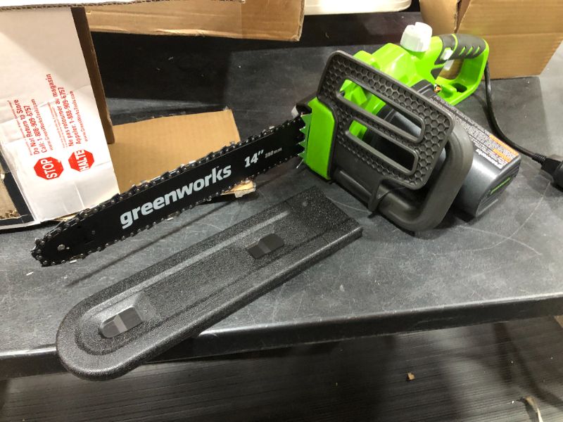 Photo 2 of Greenworks 20222 9 Amp 14inch Corded Chainsaw