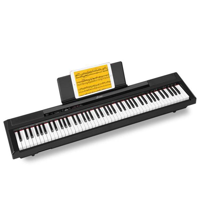 Photo 1 of Donner DEP10 beginner digital piano 88key fullsize semiemphasized keyboard portable electric piano with continuous pedal power supply