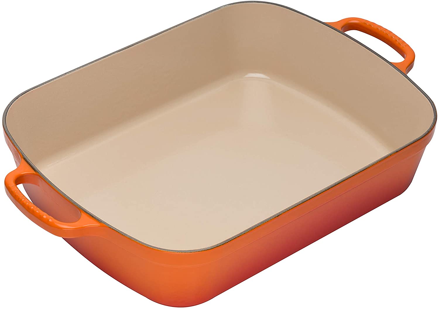 Photo 1 of Le Creuset Enameled Cast Iron Signature Rectangular Roaster 525 qt 117 x 168  Flame