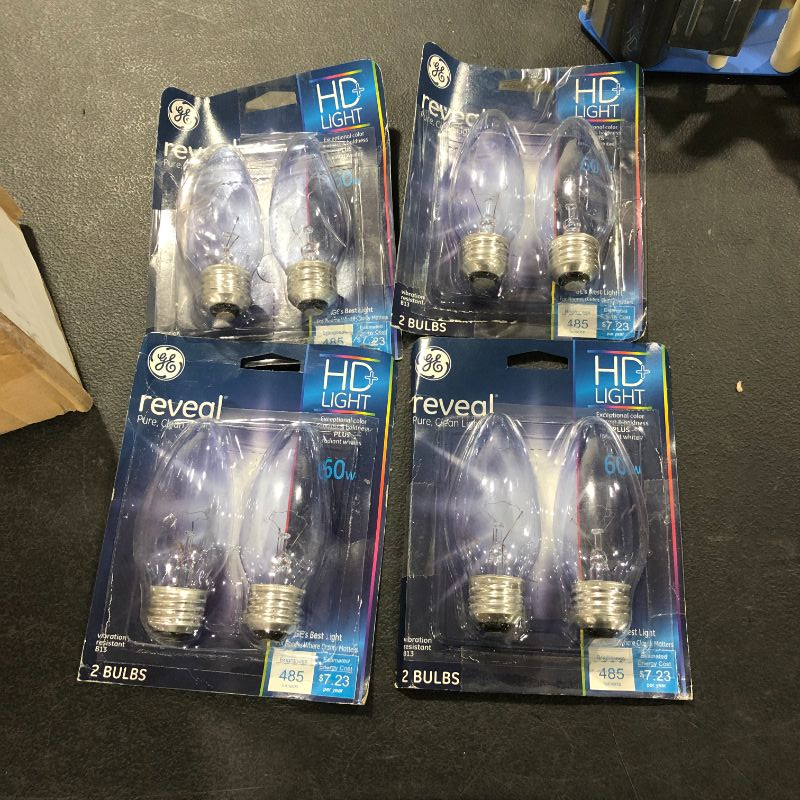 Photo 3 of GE Reveal Bulb 60 watts 2 pk  Case Of 4 Each Pack Qty 2