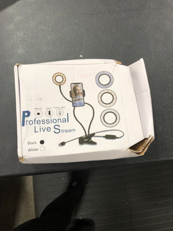 Photo 2 of UBeesize Selfie Ring Light with Clip On Flexible Arms with a Cell Phone Holder Stand for Live StreamsMakeup