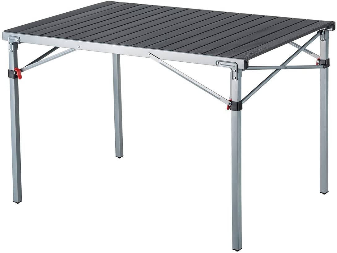 Photo 1 of KingCamp Folding Camping Table Aluminum Roll Up Top Weatherproof and Rust Resistant Protable Compact Table for Outdoor Camp Picnic Backyard Cookout Travel