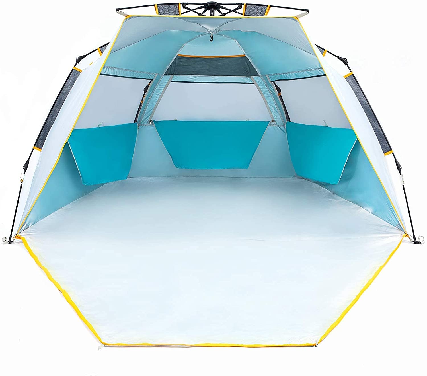 Photo 1 of WolfWise 34 Person Easy Up Beach Tent UPF 50 Portable Instant Sun Shelter Canopy Umbrella with Extended Zippered Porch
