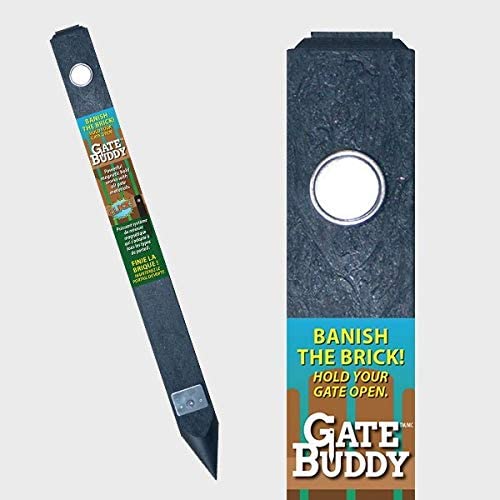 Photo 1 of GateBuddy spike is a Powerful Magnetic Garden Gate Holder which Works with All latchesselfClosing Hinges gate Kits and Fence Materials Black Finish 18 inches Strike Plate Attached to Base