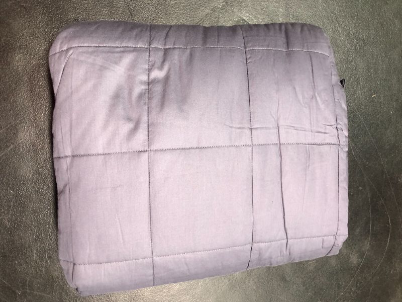 Photo 2 of Syrinx Cooling Weighted Blankets 15lbs 60x80 Dark Grey Queen Size for Adults Soft Heavy Blanket with Glass Beads
