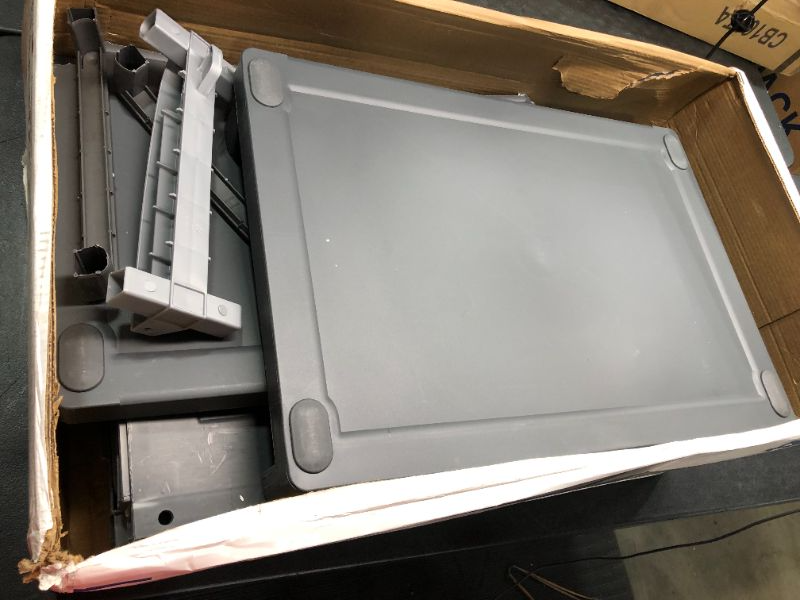 Photo 2 of Sterilite Adjustable 4Shelf Storage Cabinet with Doors Gray  01423V01