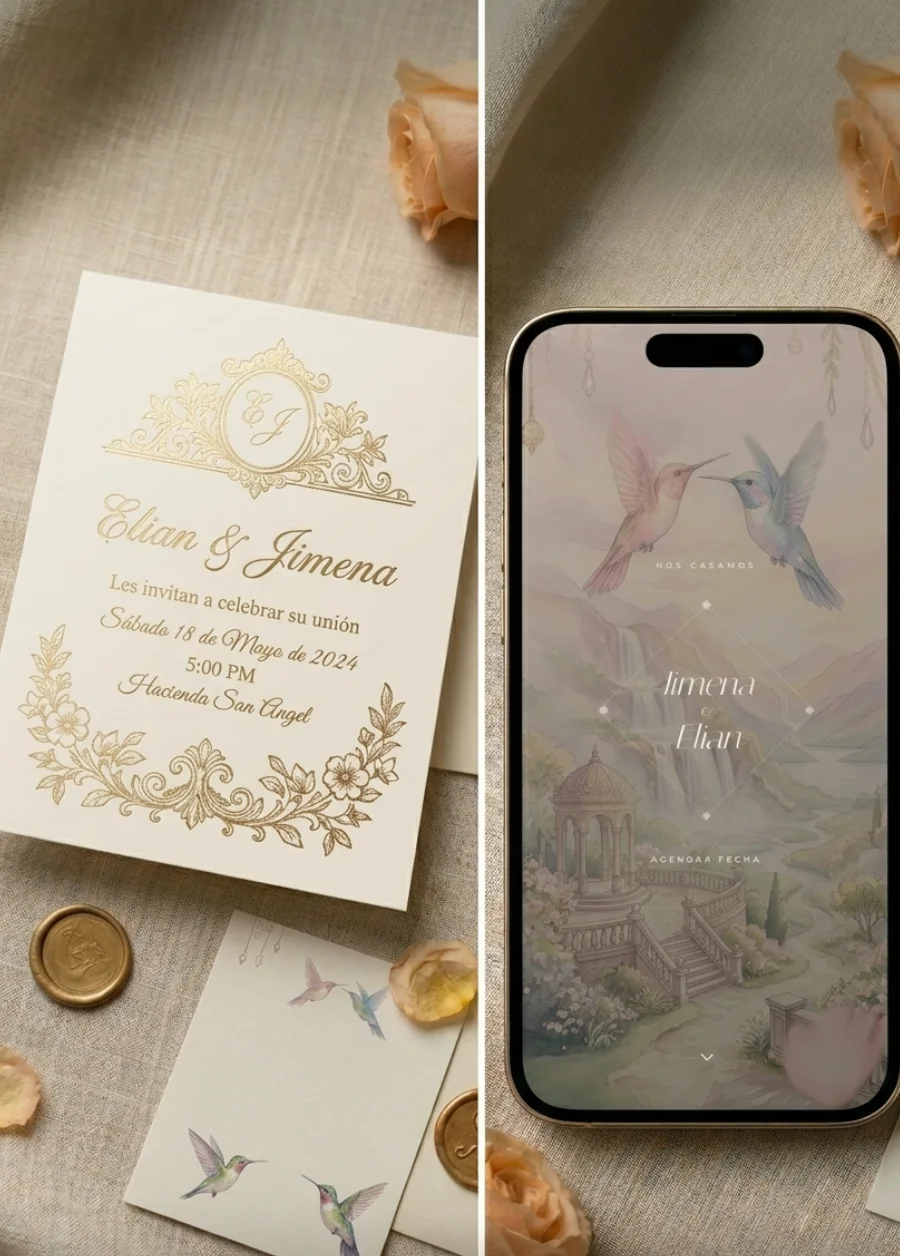 Invitaciones Digitales vs. Impresas: ¿Cuál Conviene para tu Boda en 2026?