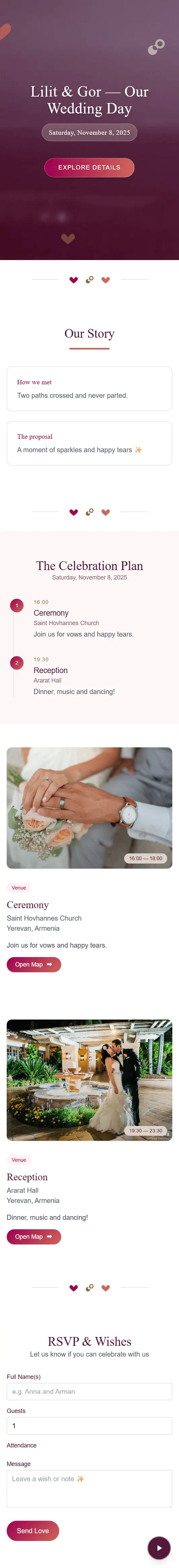 Burgundy & Blush Wedding mobile preview