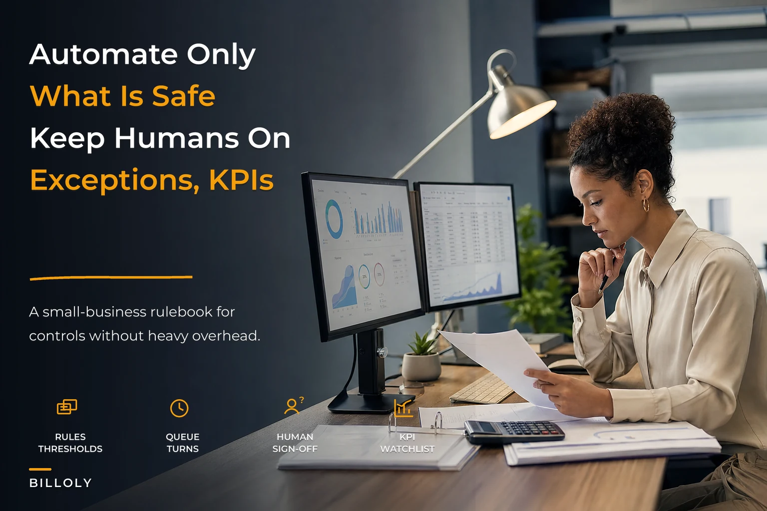 Billing automation governance for small businesses: a decision framework for automation scope, human-in-loop rules and KPIs