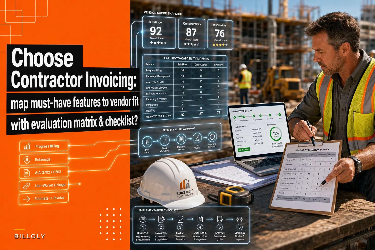 Buyer's guide to contractor invoice software: features, workflows and a vendor-selection checklist for trades and construction firms