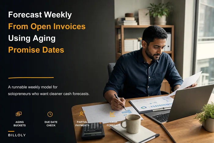 Forecast cash flow from invoices: a weekly, invoice-driven model for solopreneurs
