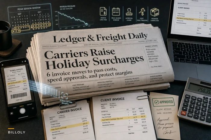 Preparing invoices for peak-season shipping surcharges: 6 billing moves to protect margins before the holiday rush