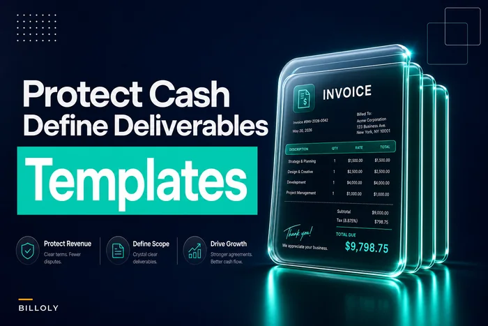 Retainer, deposit and milestone invoicing templates that protect cash flow and define deliverables