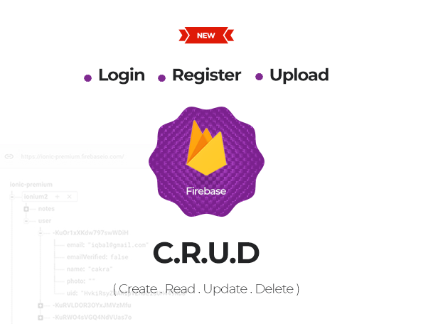 Ionic Firebase Create Read Update Delete Login Register Upload