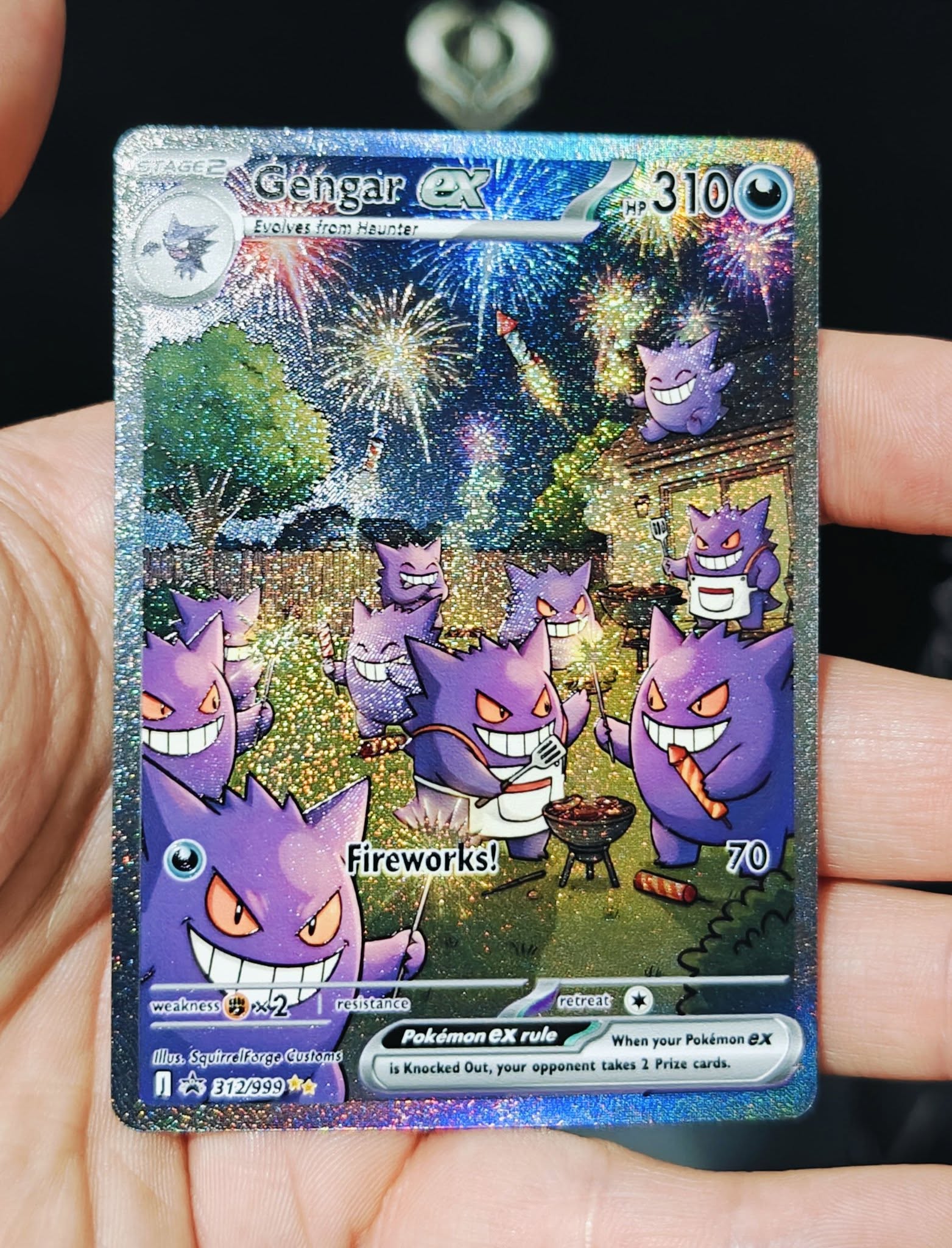 Gengar ex Fireworks custom card
