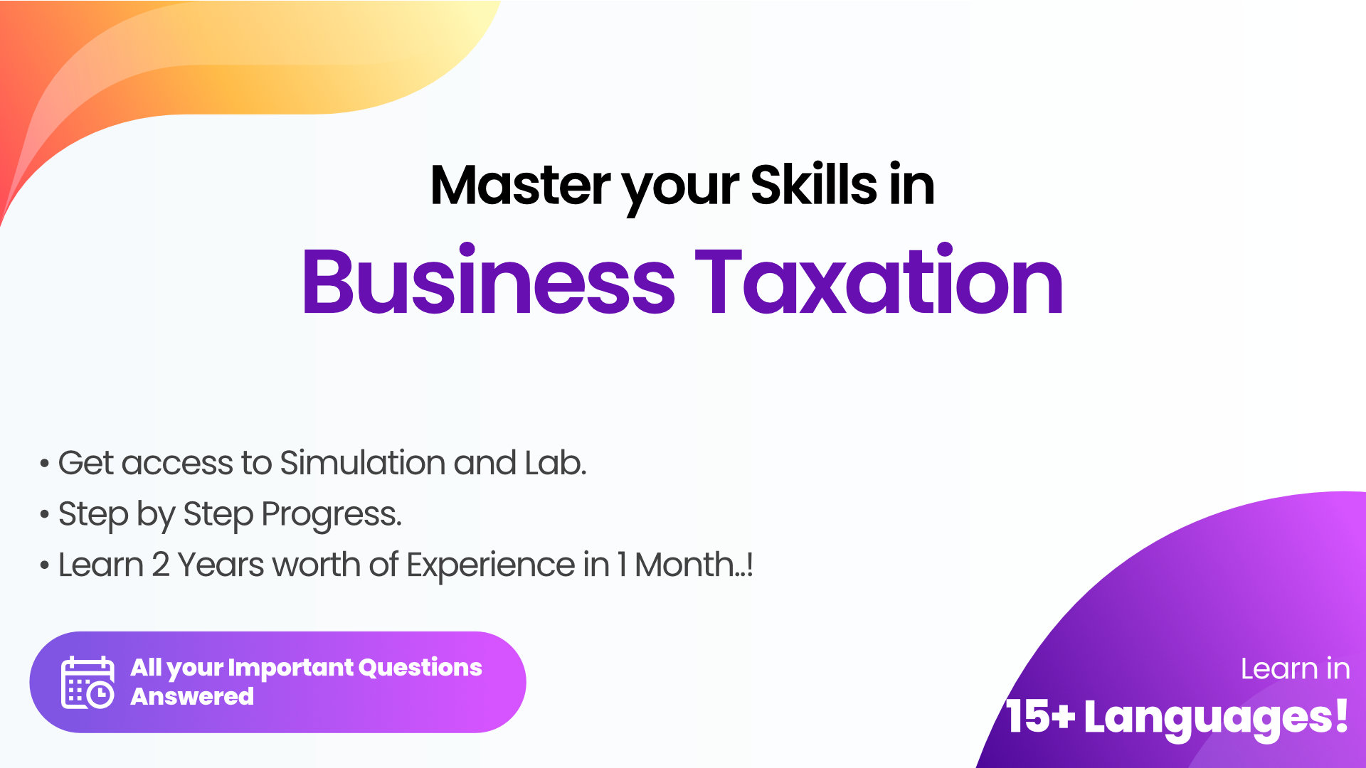 Business Taxation course