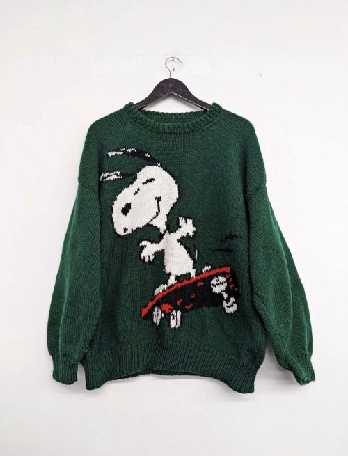 Snoopy Green Crewneck